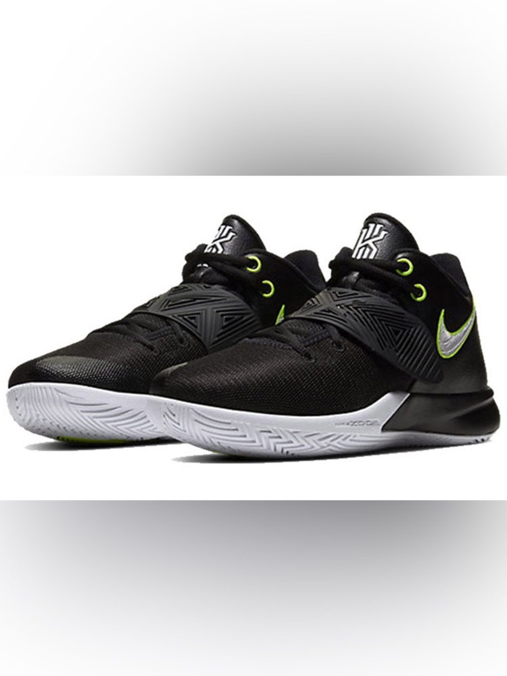 Nike Black Basketball Shoes with Neon Green Highlights